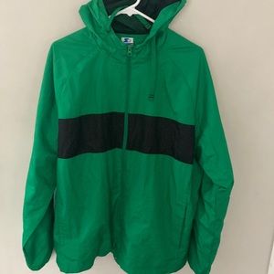 Lime Green Classic STARTER Full-Zip Jacket Windbreaker Sz Large L 42-44